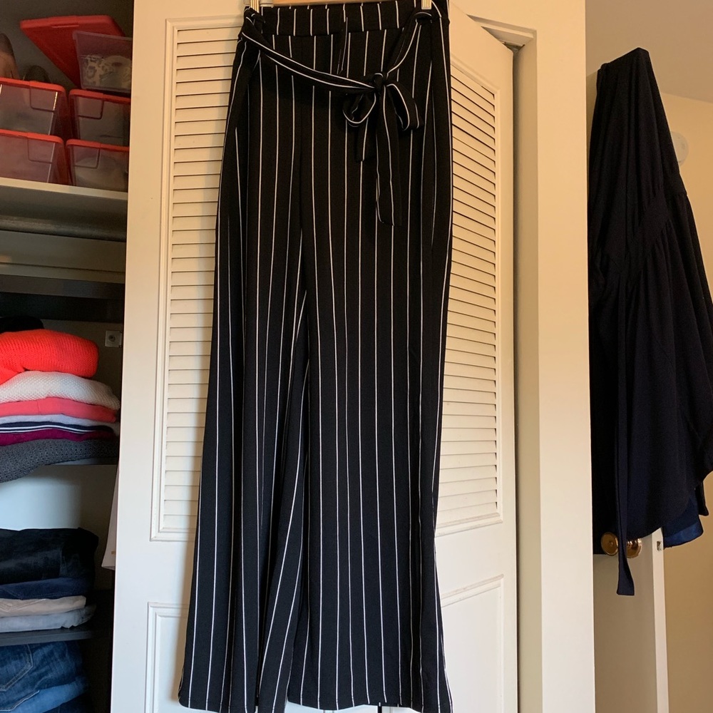 Pull on striped pants